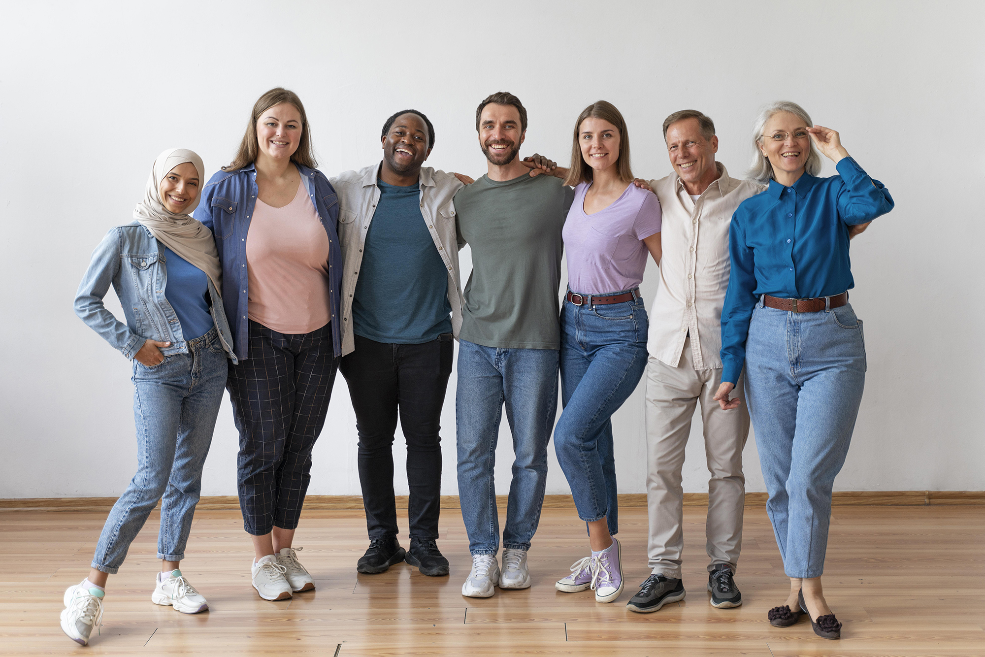 Diverse public sector team in an inclusive workplace meeting